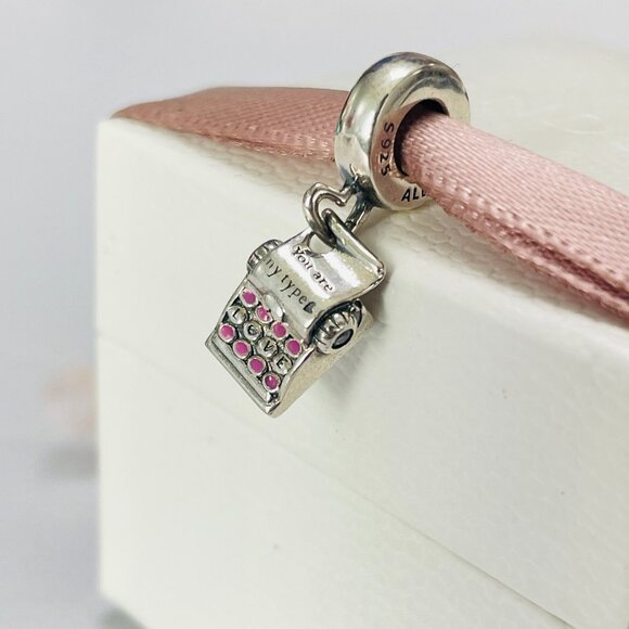 Pandora Typewriter Dangle Charm - Picture 3 of 6